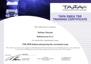 Certificazione TAPA TSR