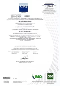 Certificazione ISO 27001 per la sicurezza delle informazioni