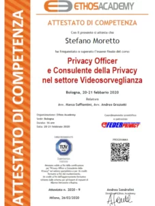 Certificazione privacy officer e consulente della privacy nel settore videosorveglianza