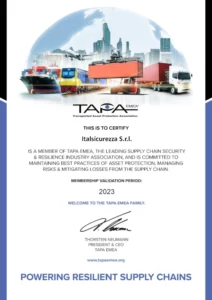 Certificazione membership TAPA EMEA 2023
