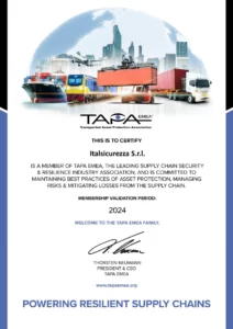 TAPA EMEA Membership Certificate 2024